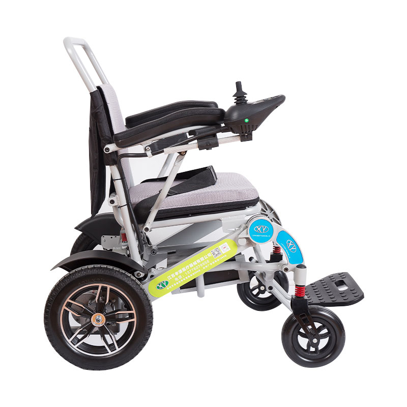 Manual folding aluminum alloy electric wide arm lightweight wheelchair