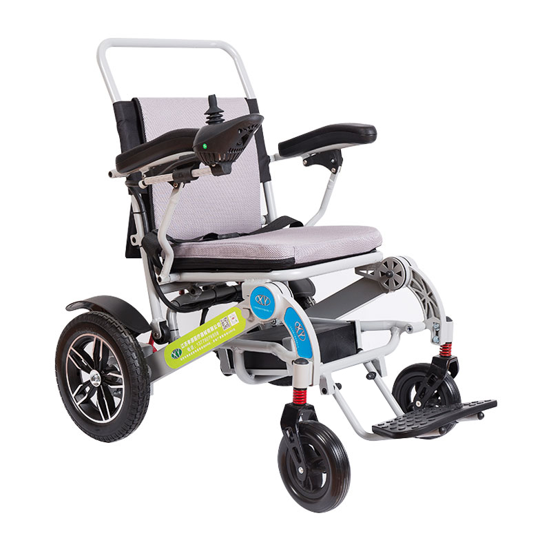 Manual folding aluminum alloy electric wide arm lightweight wheelchair