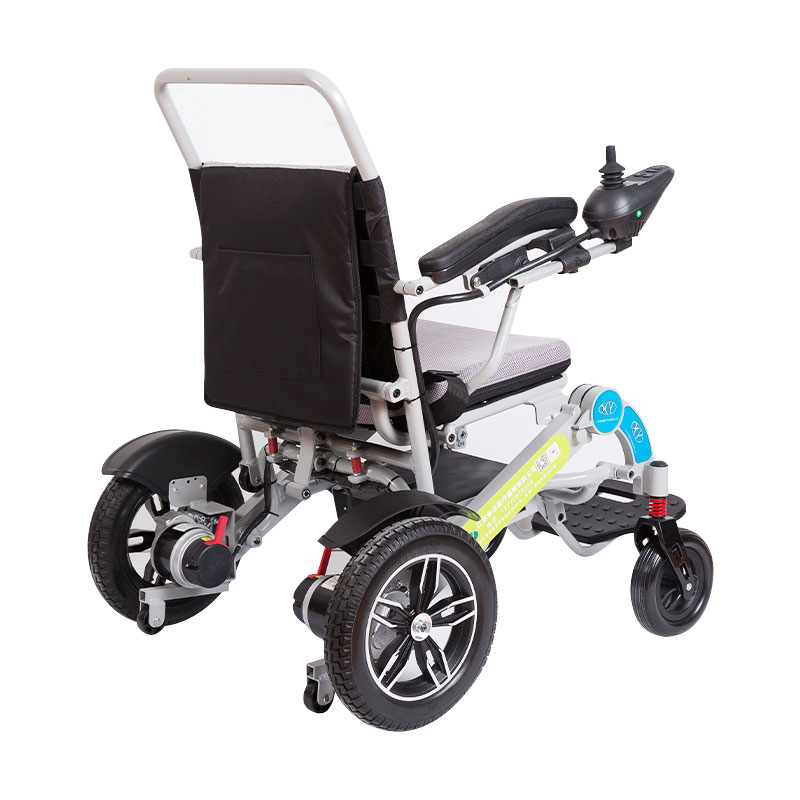 Manual folding aluminum alloy electric wide arm lightweight wheelchair