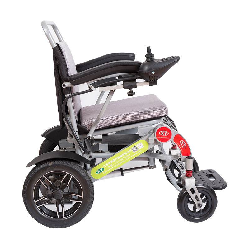 Electric folding aluminum alloy electric wide arm power wheelchair