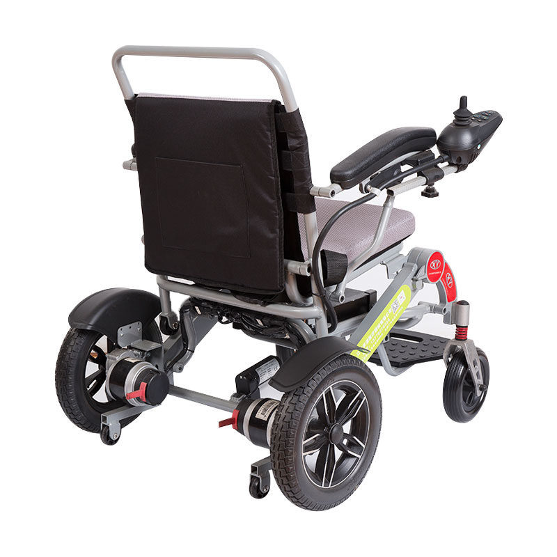 Electric folding aluminum alloy electric wide arm power wheelchair