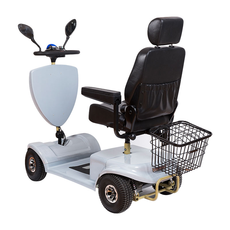 4 wheels Shock-absorbing non-detachable single-seat battery operated large elderly mobility scooter